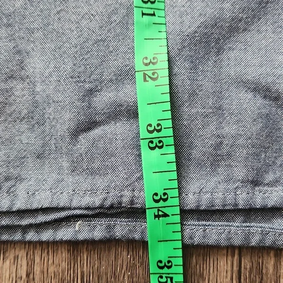 Mossimo Supply Co Dress Chambray Cotton Light Denim Tie Waist Pintuck Spring Med - Picture 7 of 13